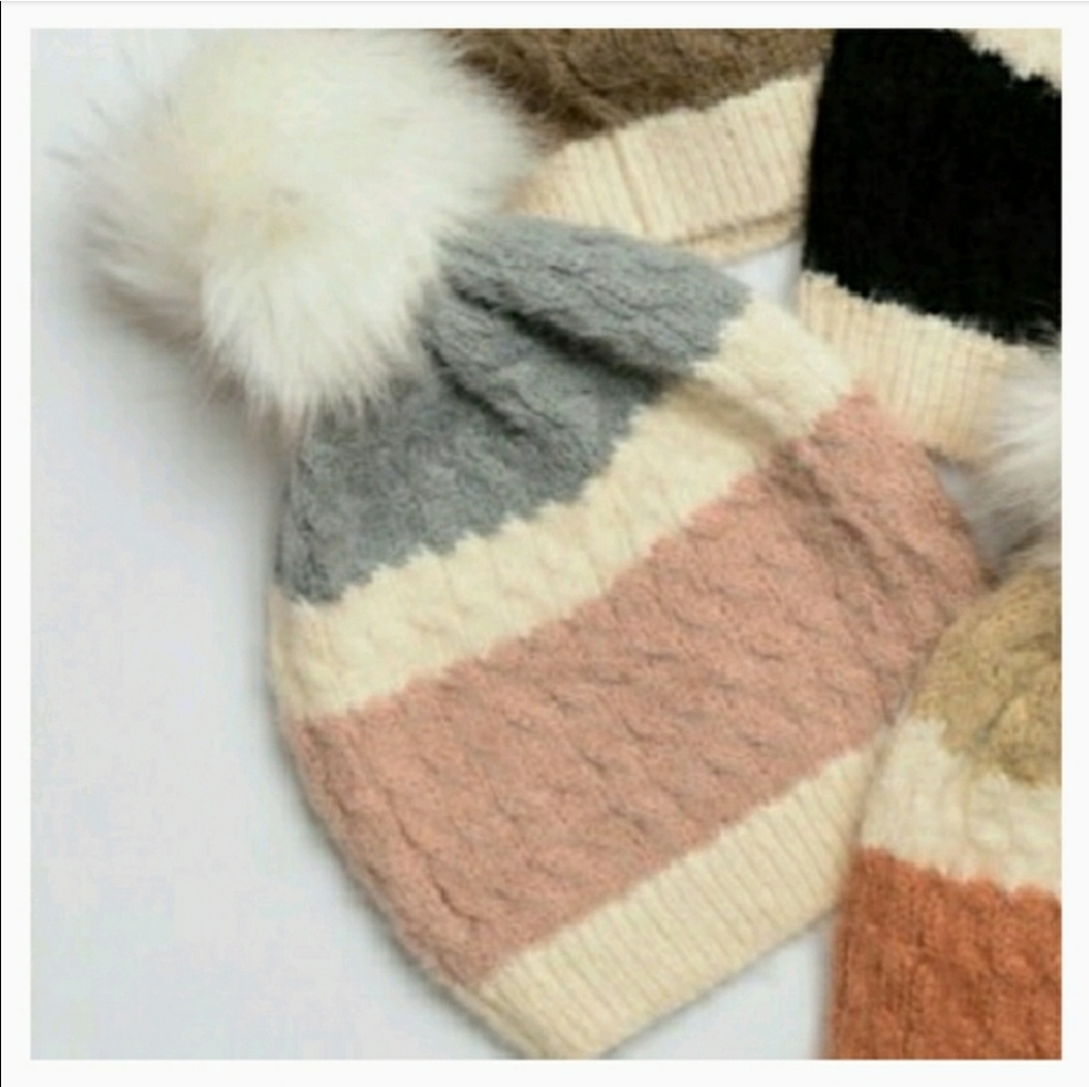 Super Soft!!! Rose/Gray Beanie